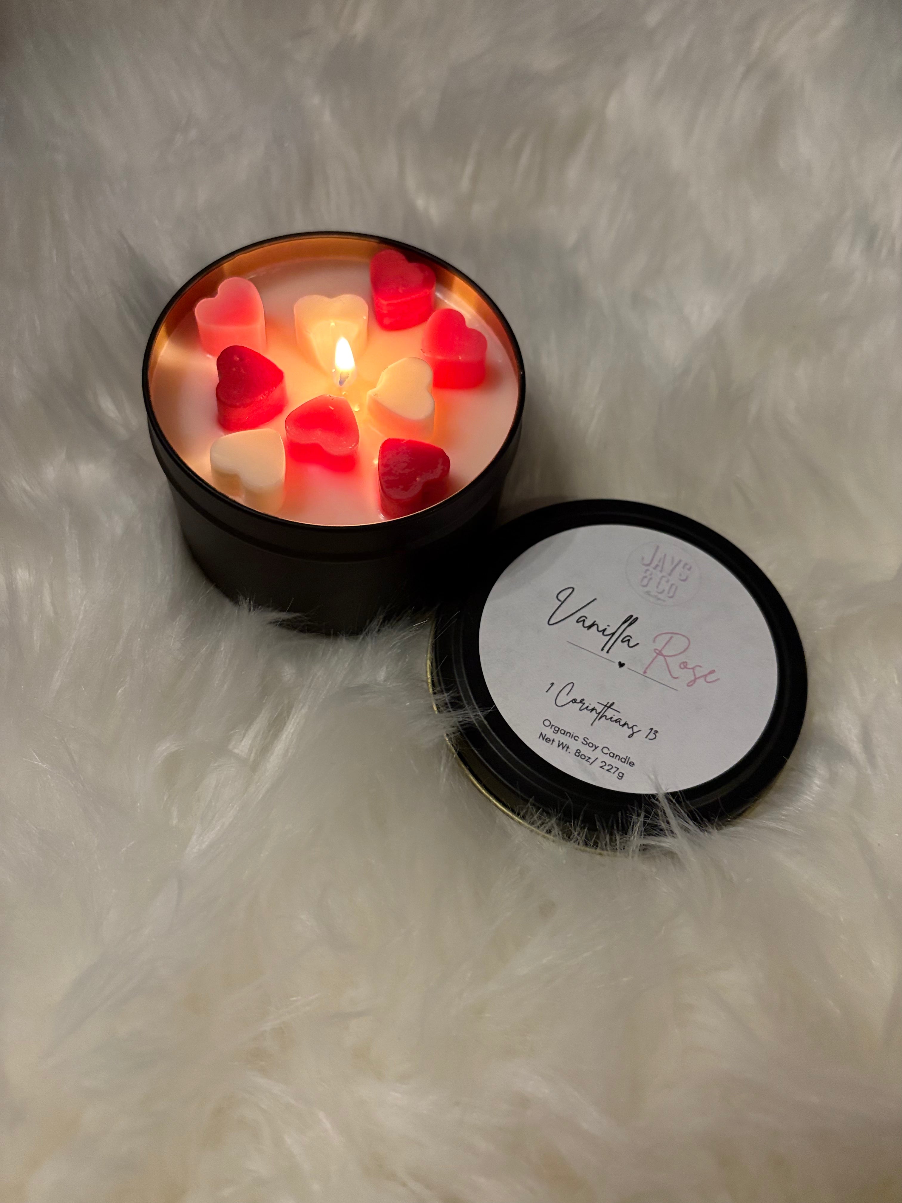 Vanilla Rose soy candle