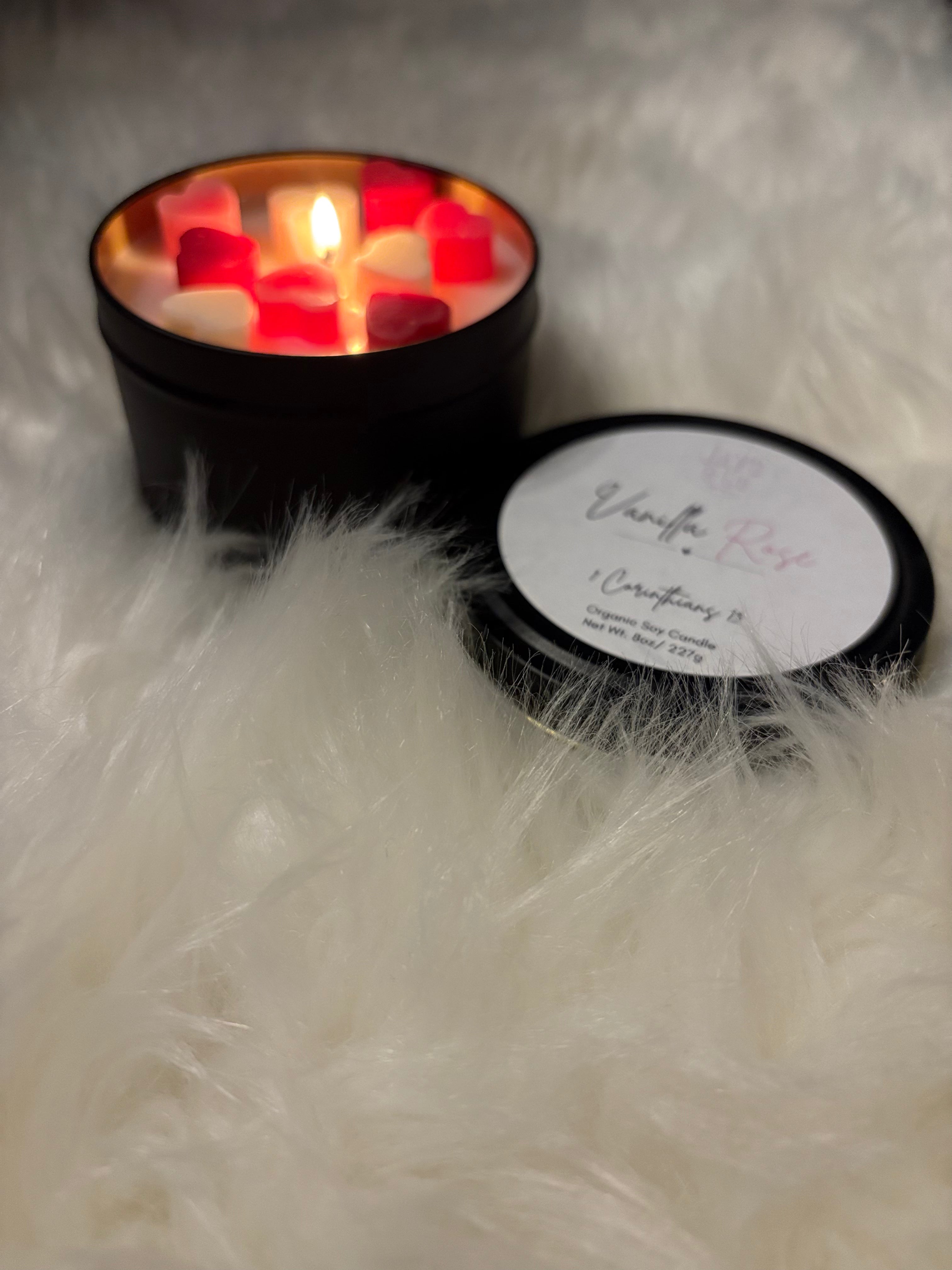 Vanilla Rose soy candle