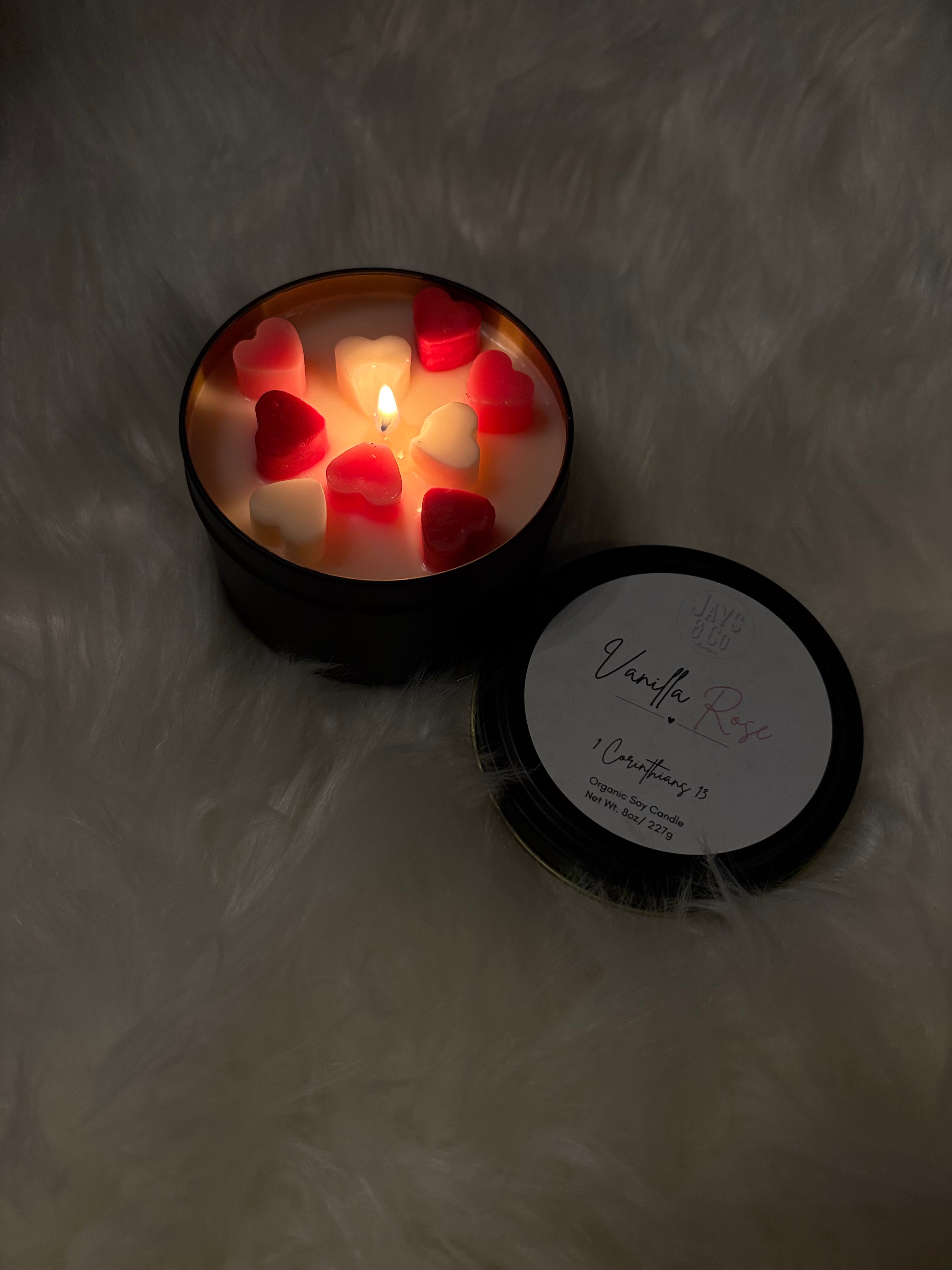 Vanilla Rose soy candle