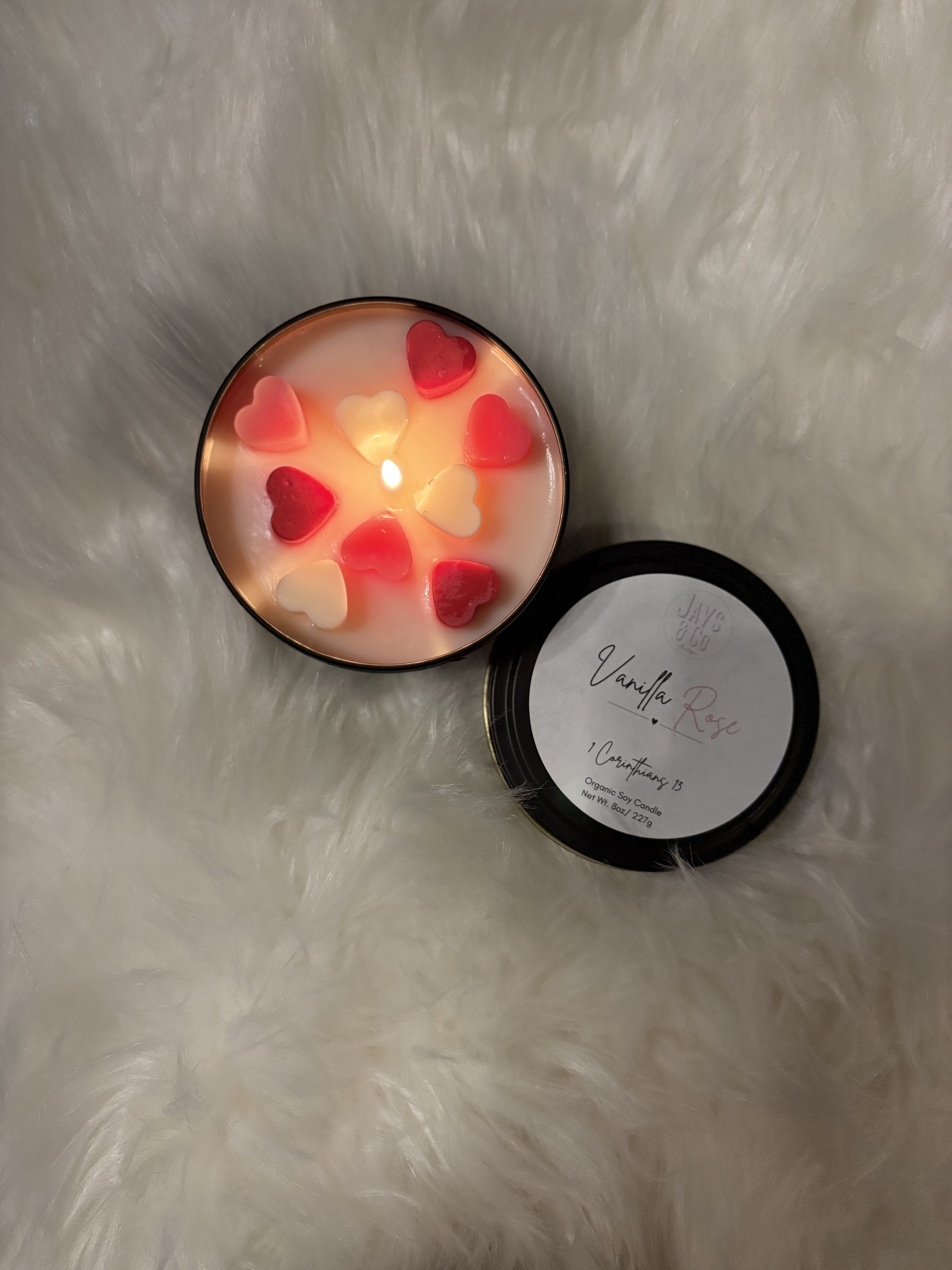 Vanilla Rose soy candle