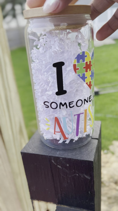 I love someone with autism cup